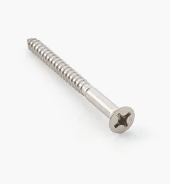 Lee Valley #12 × 2 1/2" 316 Stainless-Steel Flat-Head Screws