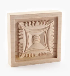 Lee Valley 3" Hand-Carved Square Appliqué