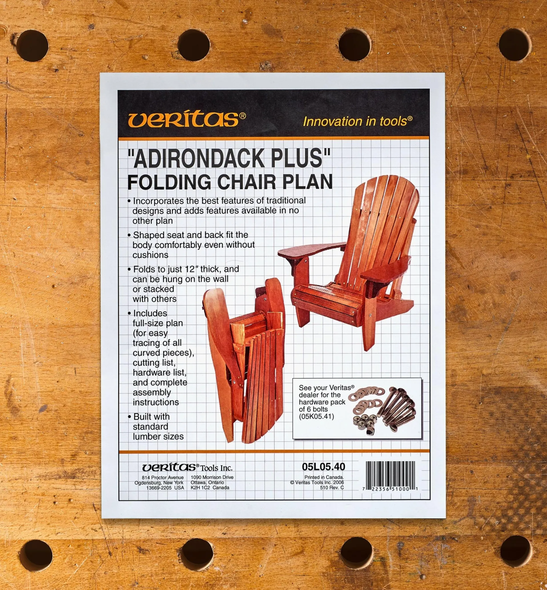 Lee Valley Adirondack Plus Folding Chair Plan