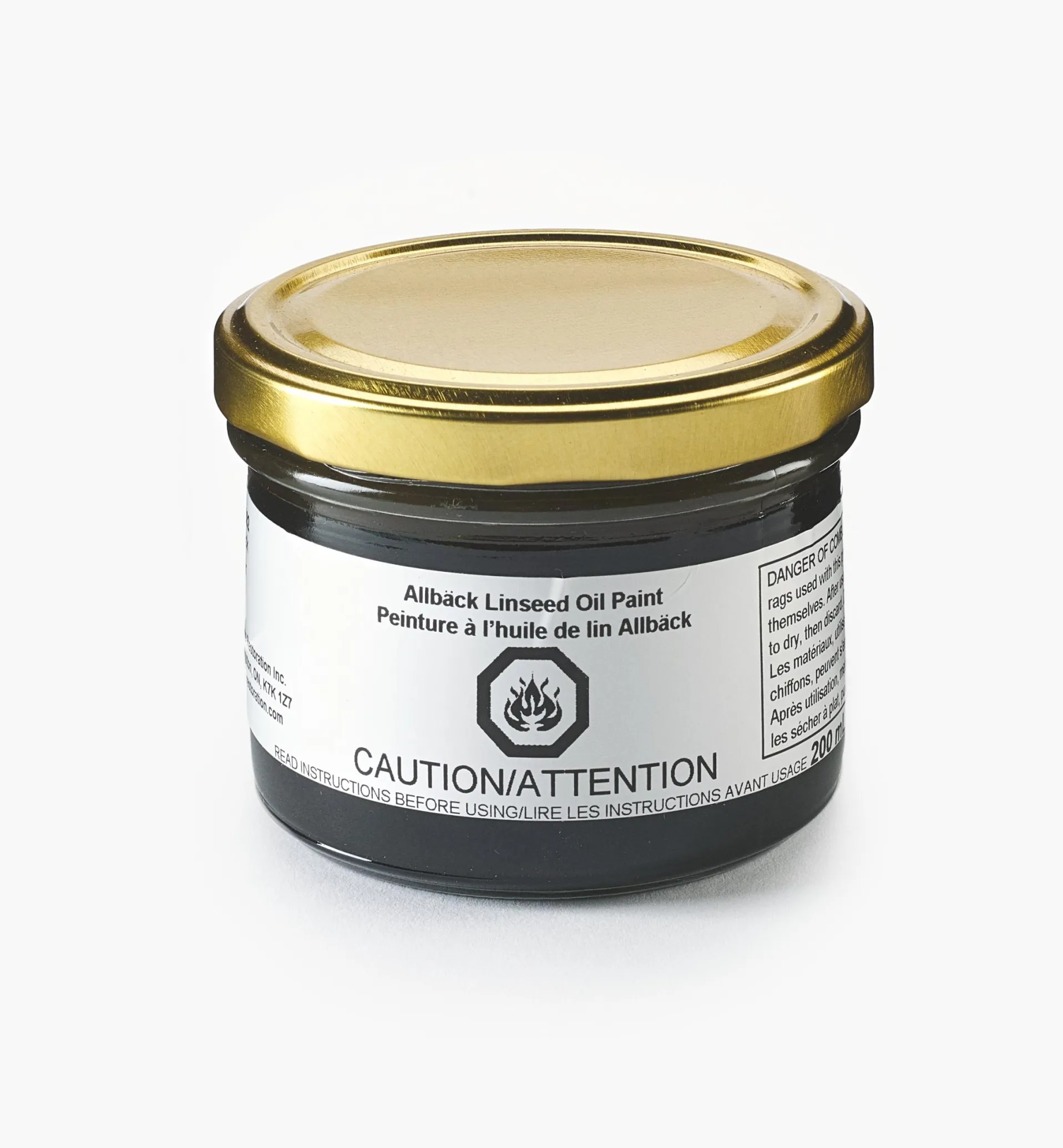 Lee Valley Allbäck Black Linseed Oil Paint