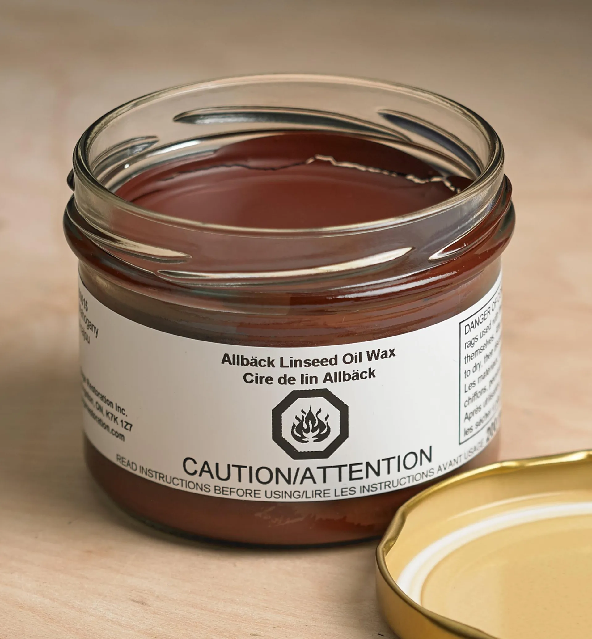 Lee Valley Allbäck Mahogany Linseed Oil Wax