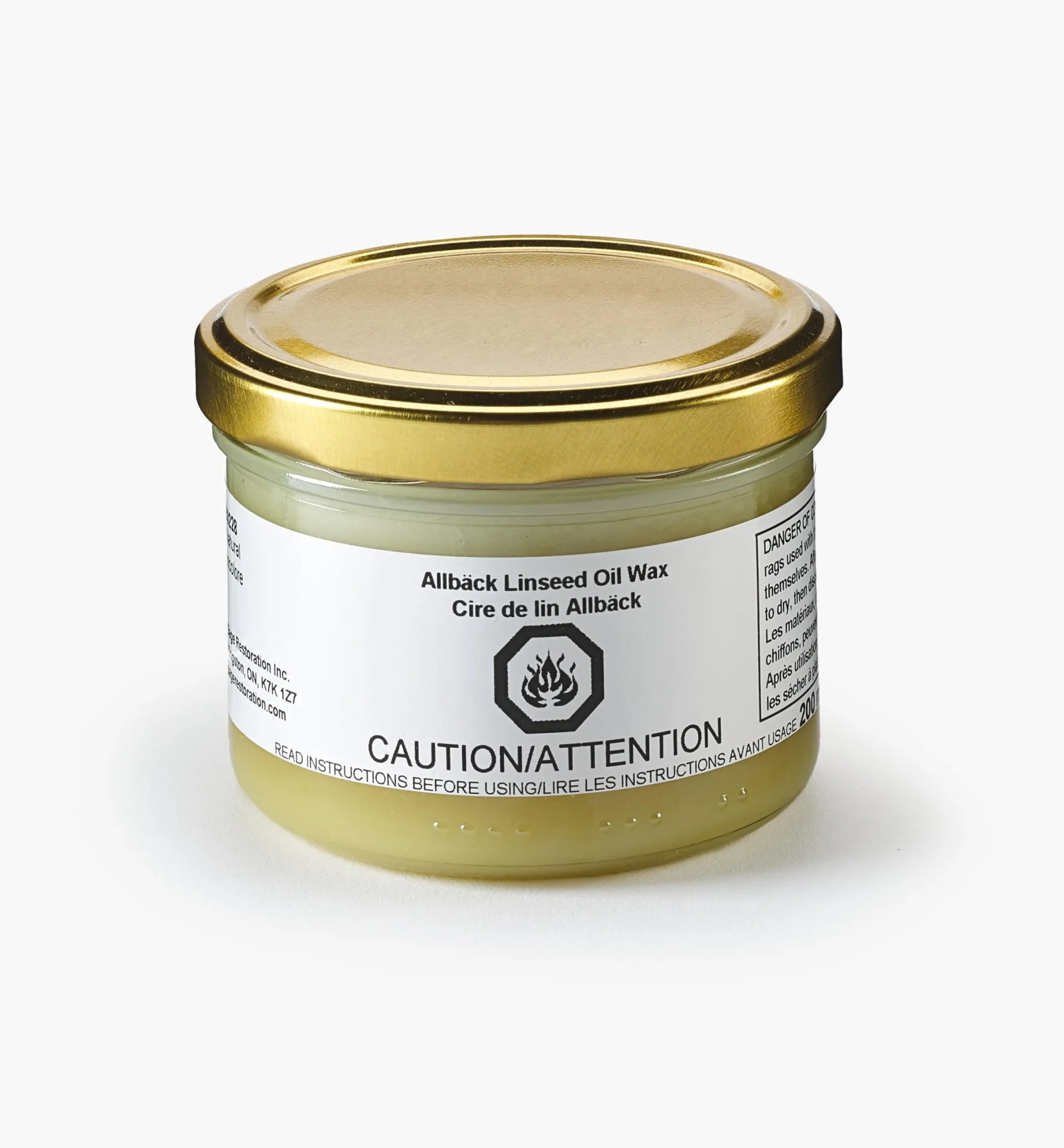 Lee Valley Allbäck Natural Linseed Oil Wax