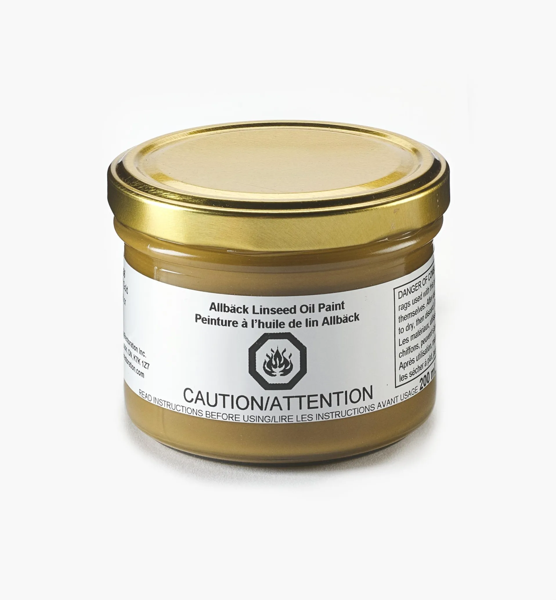 Lee Valley Allbäck Old Gold Linseed Oil Paint