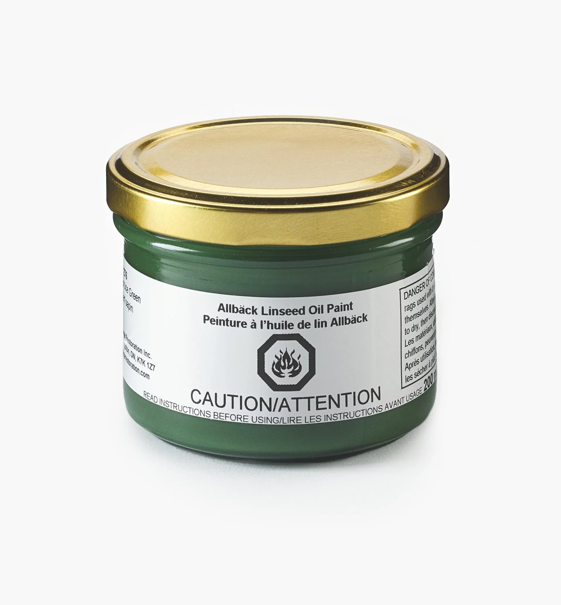 Lee Valley Allbäck Spruce Green Linseed Oil Paint