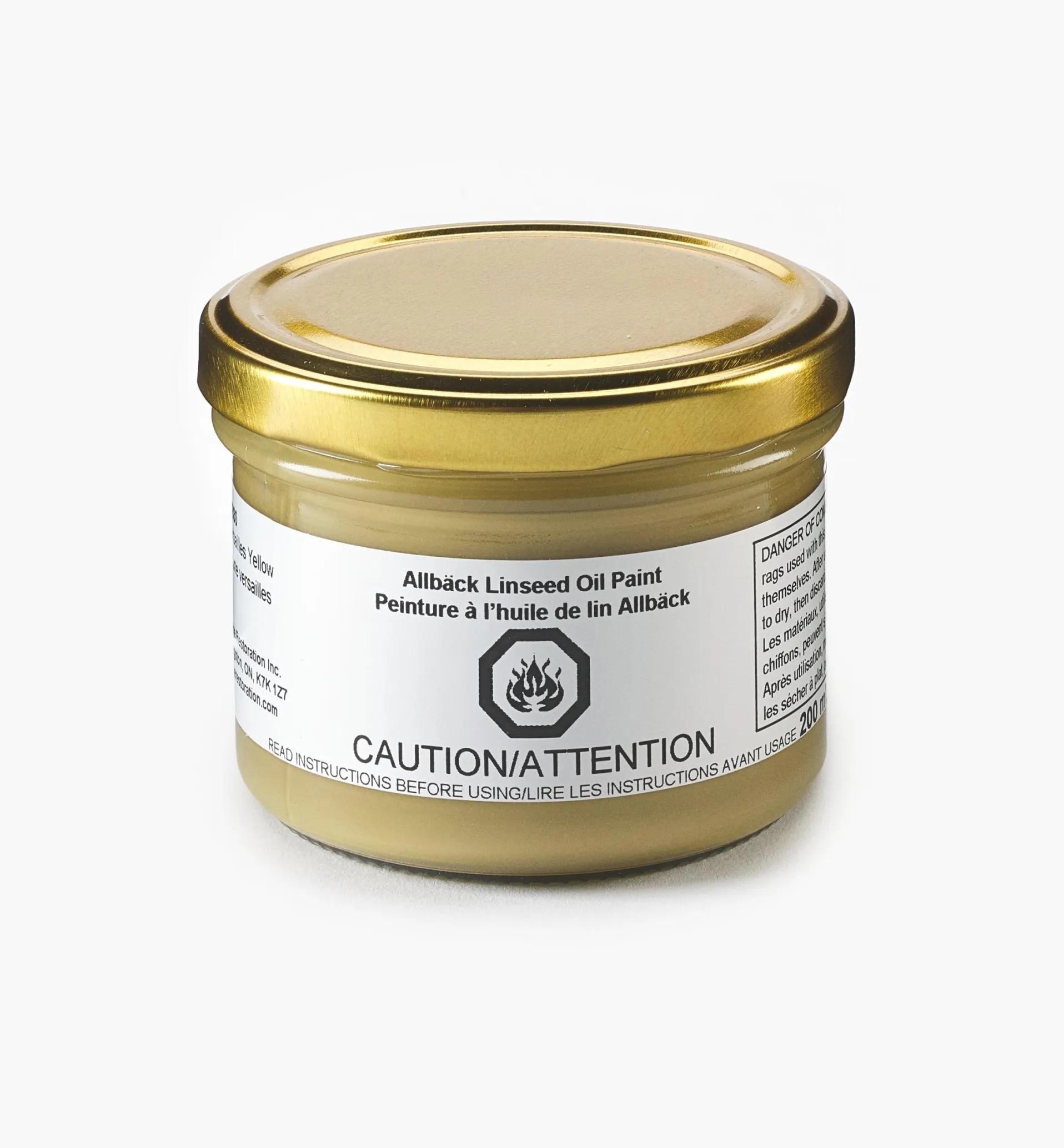 Lee Valley Allbäck Versailles Yellow Linseed Oil Paint