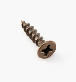 Lee Valley Antique Brass Flat-Head Screws