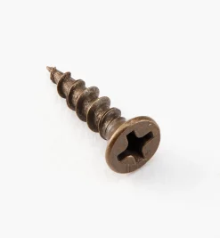 Lee Valley Antique Brass Flat-Head Screws