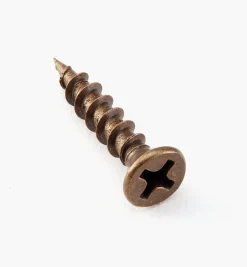 Lee Valley Antique Brass Flat-Head Screws
