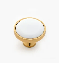 Lee Valley Belwith Solid Brass Round Knob