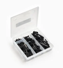 Lee Valley Black Steel Diamond-Head Forged Nails From Clouterie Rivierre, 140 Assorted Pieces