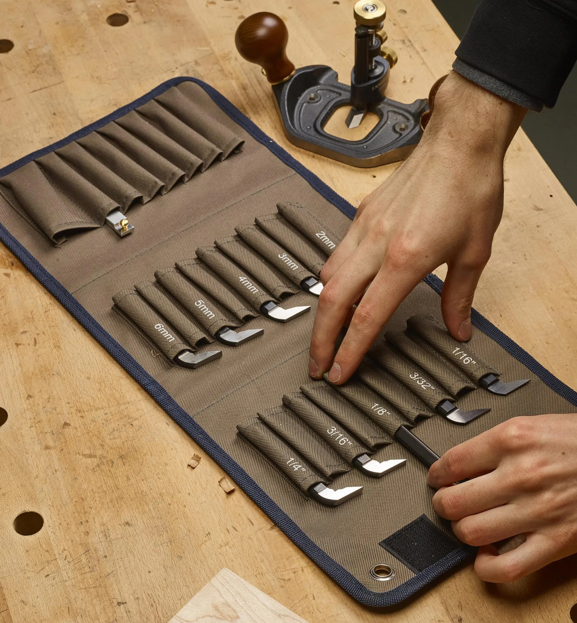 Lee Valley Blade Roll For Veritas Router And Hinge Mortise Planes