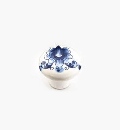 Lee Valley Blue Floral Ceramic Knobs