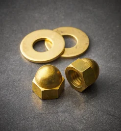 Lee Valley Brass Cap Nuts And Washers For Cast-Iron Legs