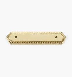 Lee Valley Brass Rope-Edge Handle Escutcheons