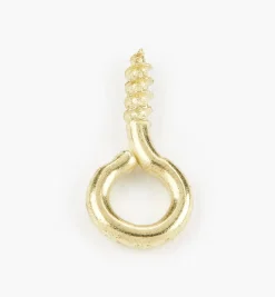 Lee Valley Brass-Plated Screw Eyes