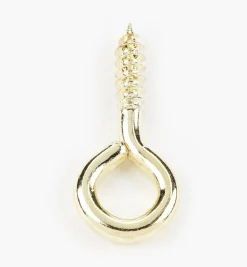 Lee Valley Brass-Plated Screw Eyes