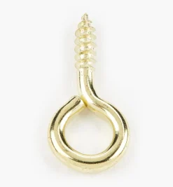 Lee Valley Brass-Plated Screw Eyes