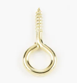 Lee Valley Brass-Plated Screw Eyes