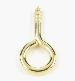 Lee Valley Brass-Plated Screw Eyes