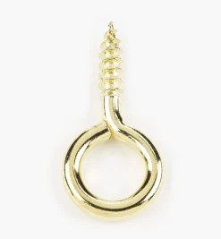 Lee Valley Brass-Plated Screw Eyes