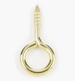 Lee Valley Brass-Plated Screw Eyes