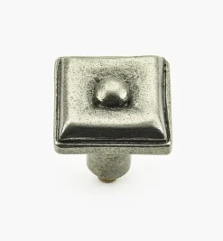 Lee Valley Bright Pewter Square Knobs