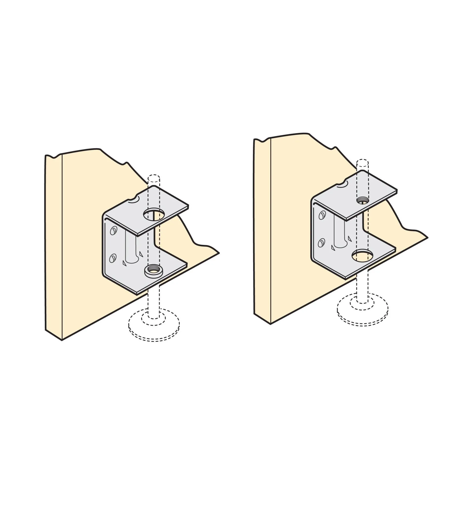 Lee Valley Cabinet Leveller Panel Brackets