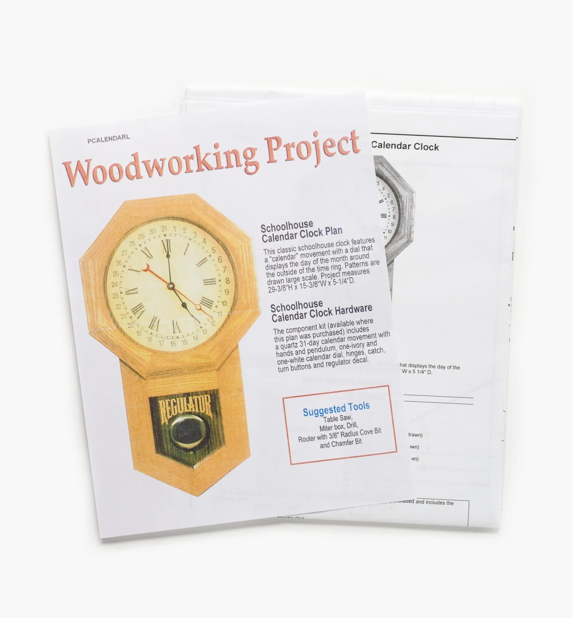 Lee Valley Calendar Clock Plan