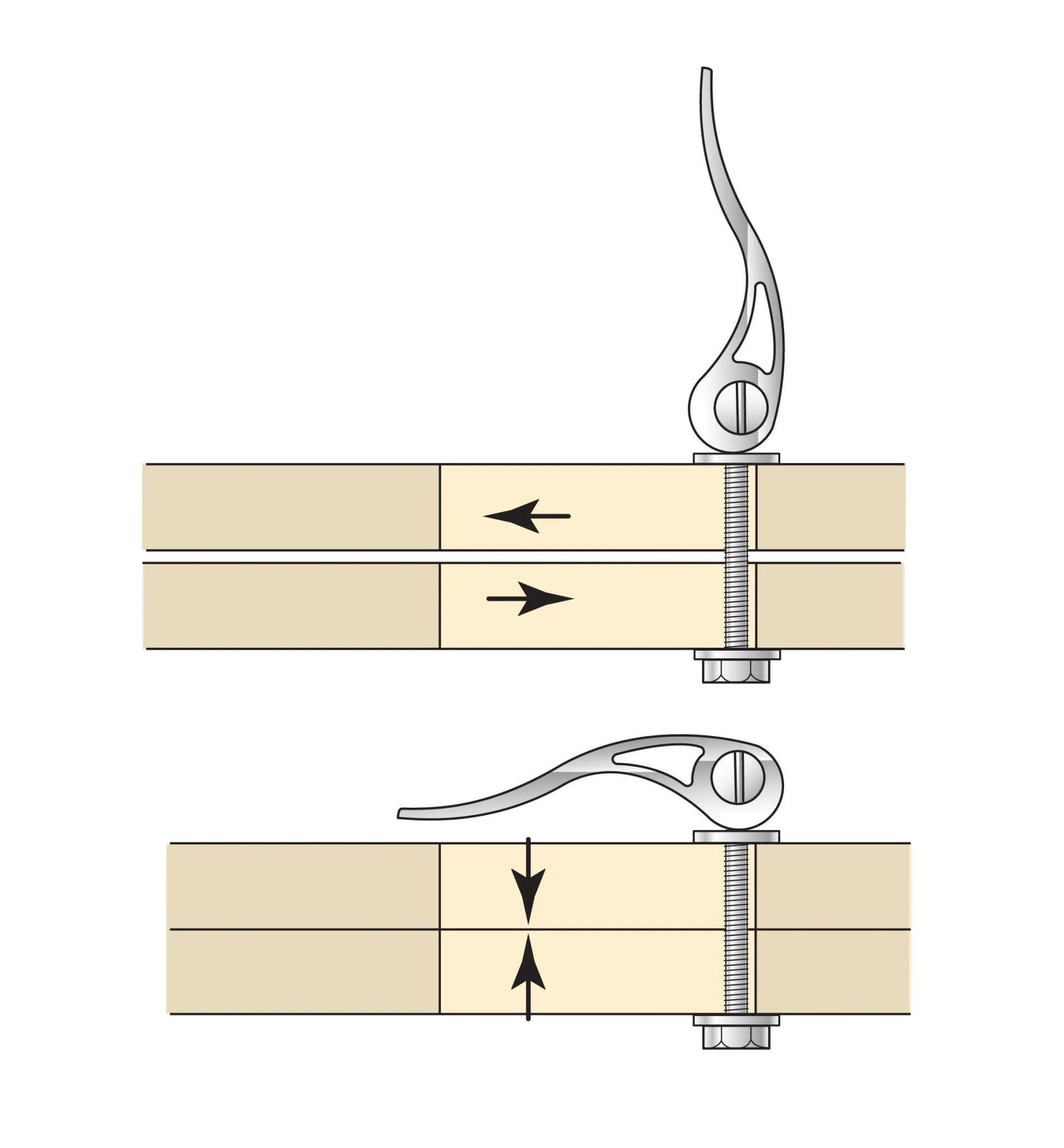 Lee Valley Cam Clamp Mechanism (1/4-20 Thread)