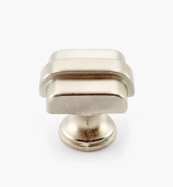 Lee Valley Cast Modern Satin Nickel Square Knob