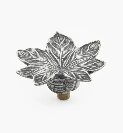 Lee Valley Cast Pewter Maple Leaf Knobs