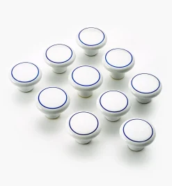 Lee Valley Ceramic Blue Ring Knob