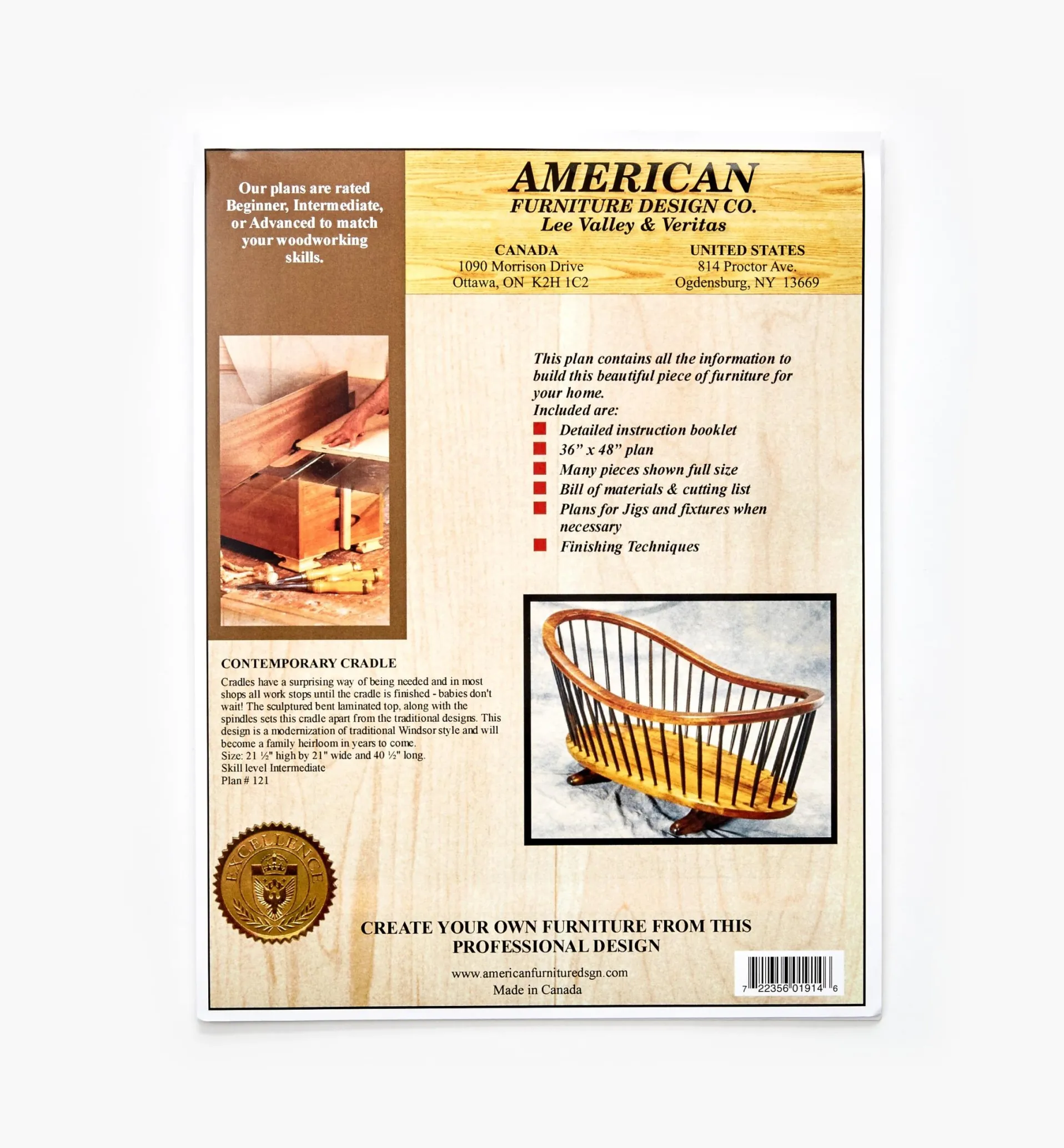 Lee Valley Contemporary Cradle Plan