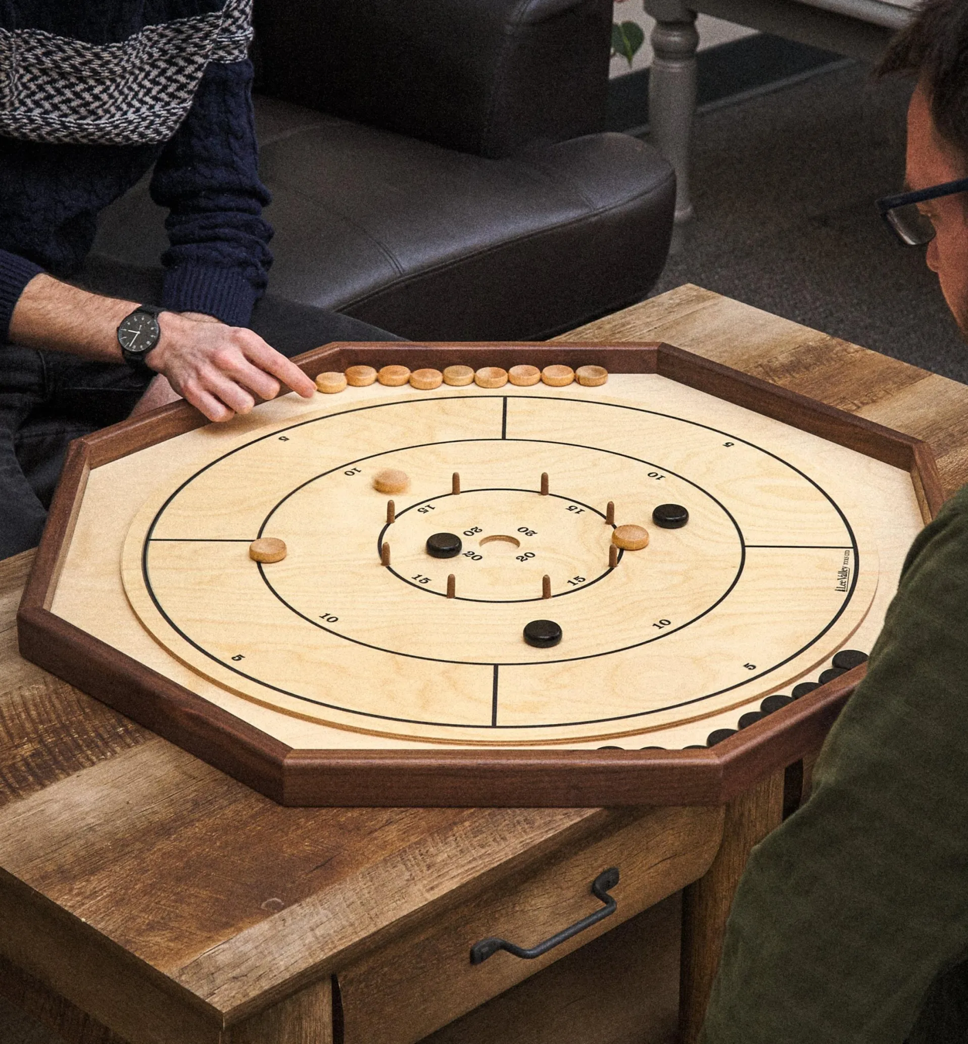 Lee Valley Deluxe Crokinole, Checker & Chess Board