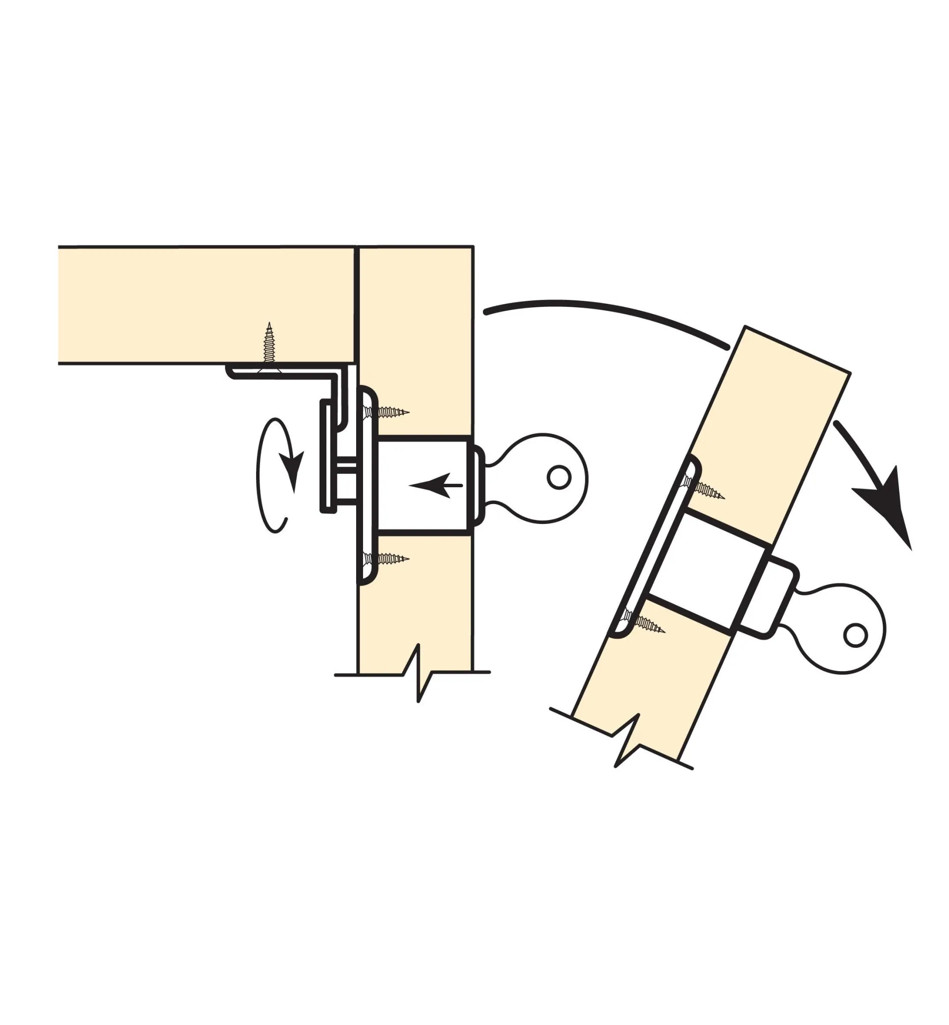 Lee Valley Drop-Flap Lock
