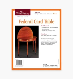 Lee Valley Federal Card Table Plan