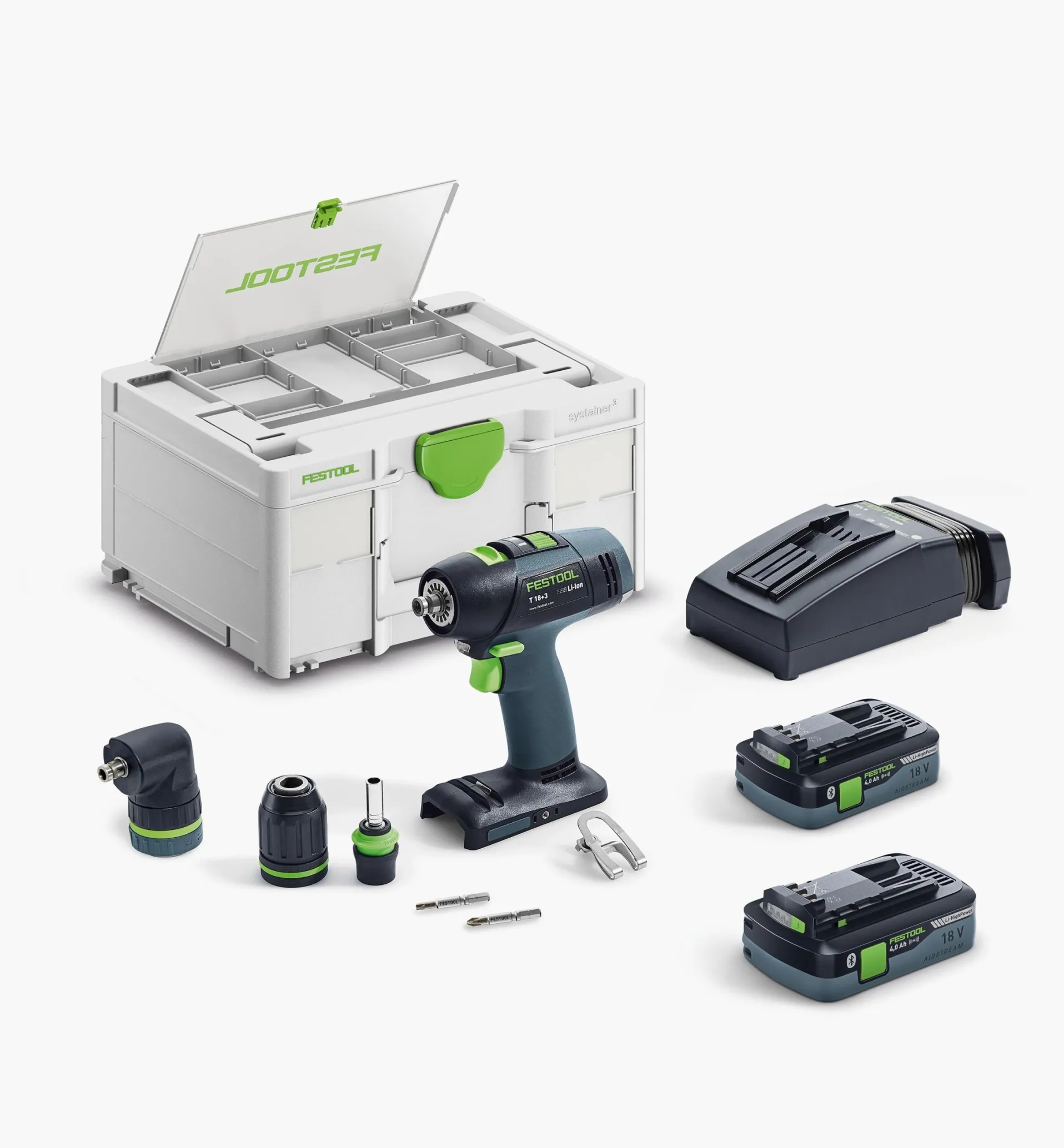 Lee Valley Festool Cordless Drill T18+3 HPC 4,0 Set