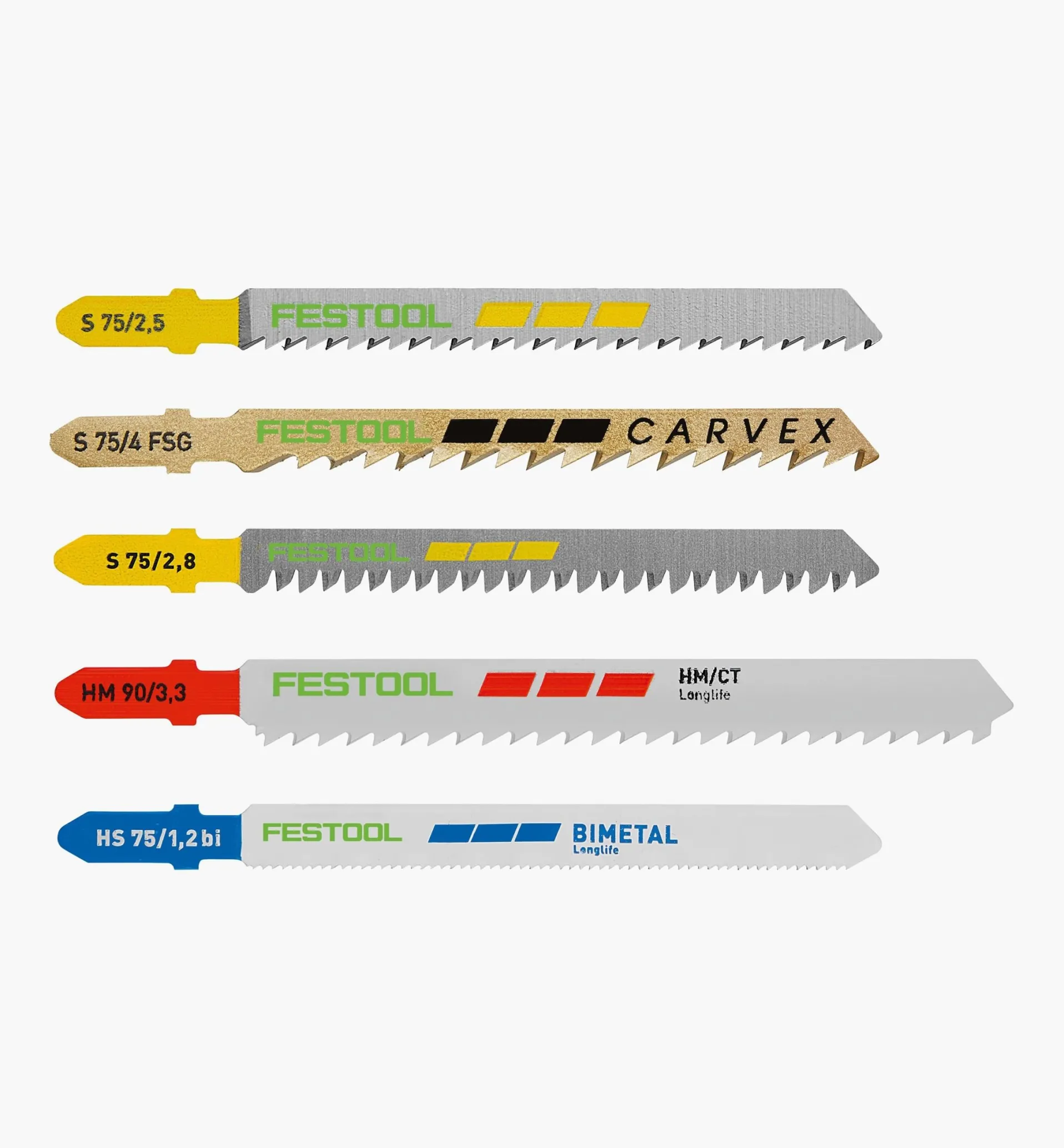 Lee Valley Festool Jigsaw Blade Set STS-Sort/21 W/P/M