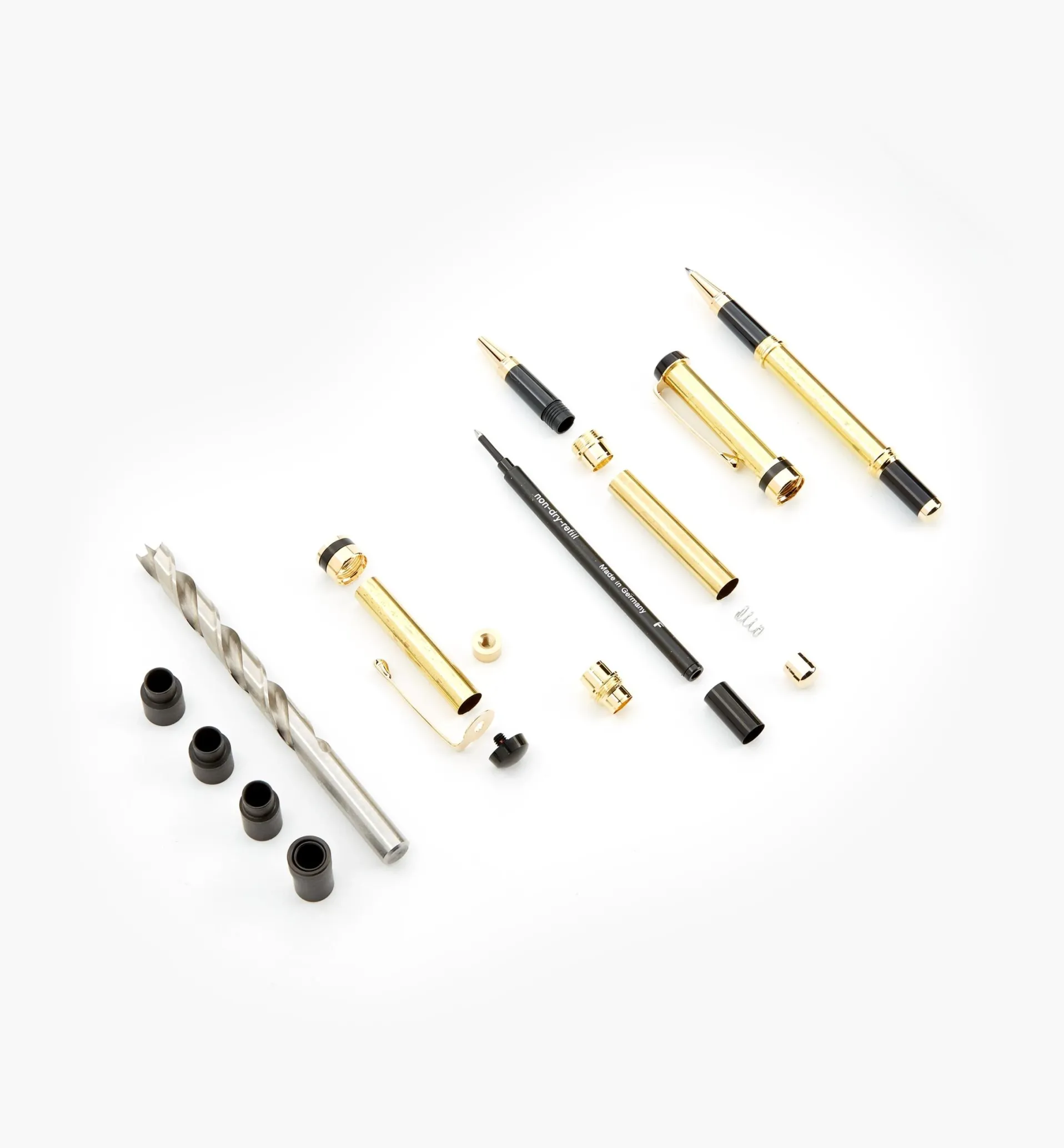 Lee Valley Flat-Top Rollerball Pen Hardware Starter Set