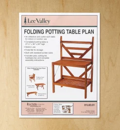 Lee Valley Folding Potting Table Plan