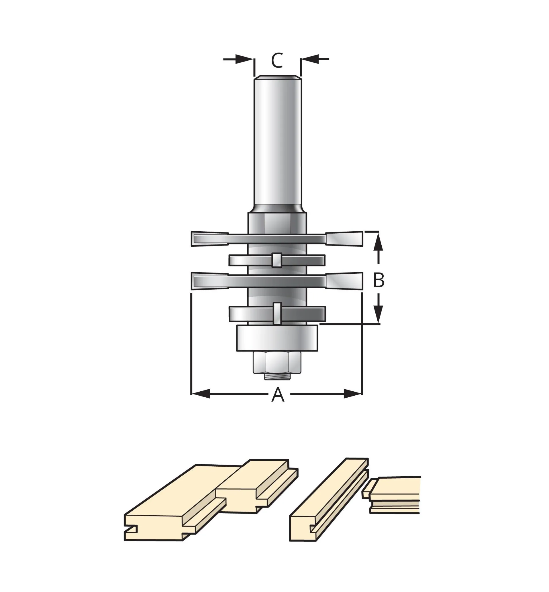 Lee Valley Four-in-One Grooving Bit