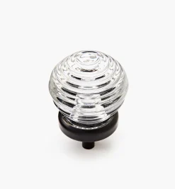 Lee Valley Glass Ringed Ball Knob