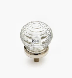 Lee Valley Glass Ringed Ball Knob