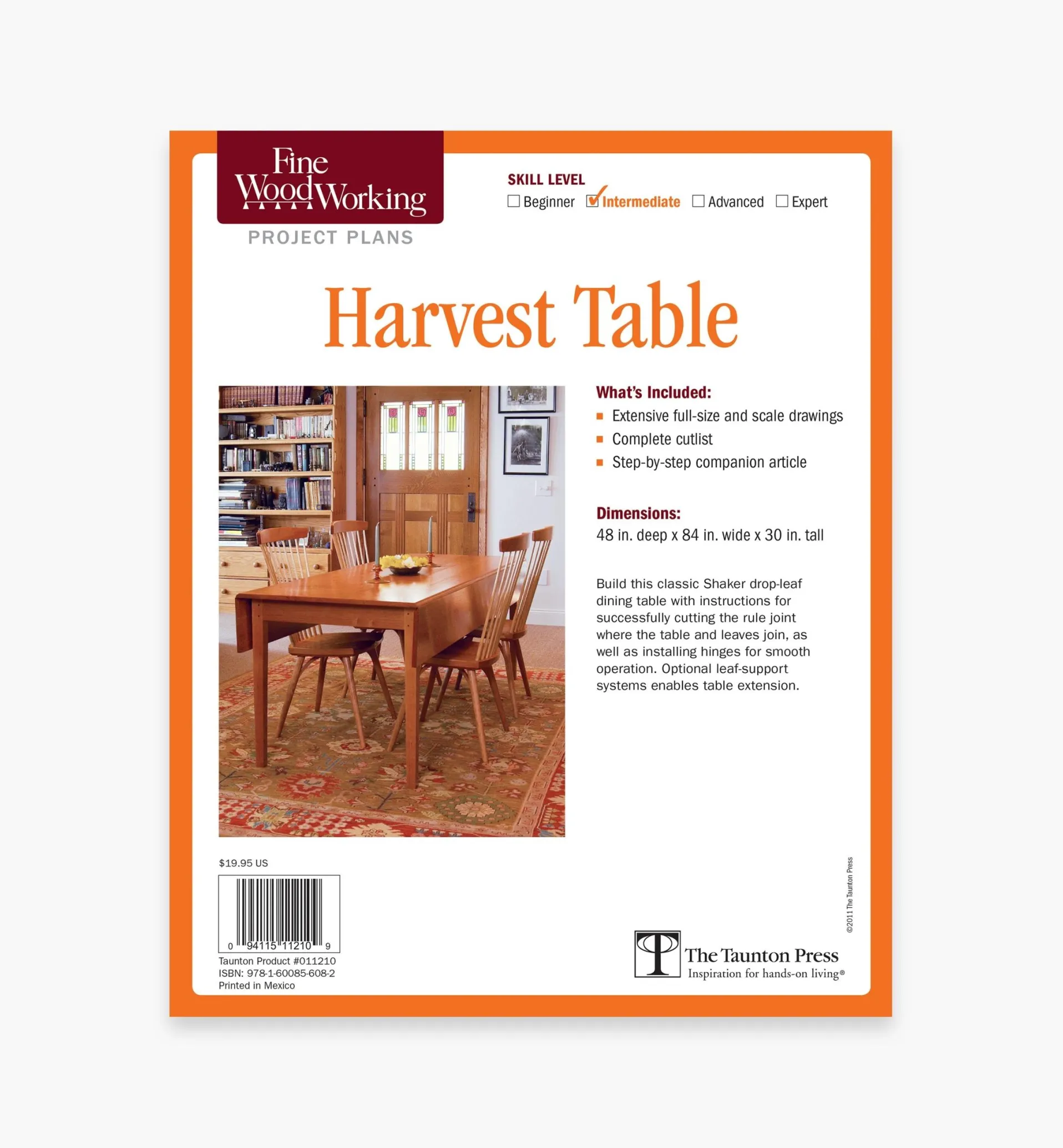Lee Valley Harvest Table Plan