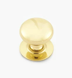 Lee Valley Hollow Brass Knobs With Escutcheons
