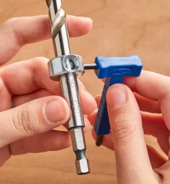 Lee Valley Kreg Easy-Set Step-Drill Bit, Depth Collar & Thickness Gauge