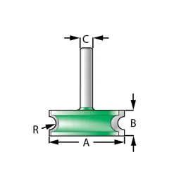Lee Valley Large-Diameter Flute And Bead Bits