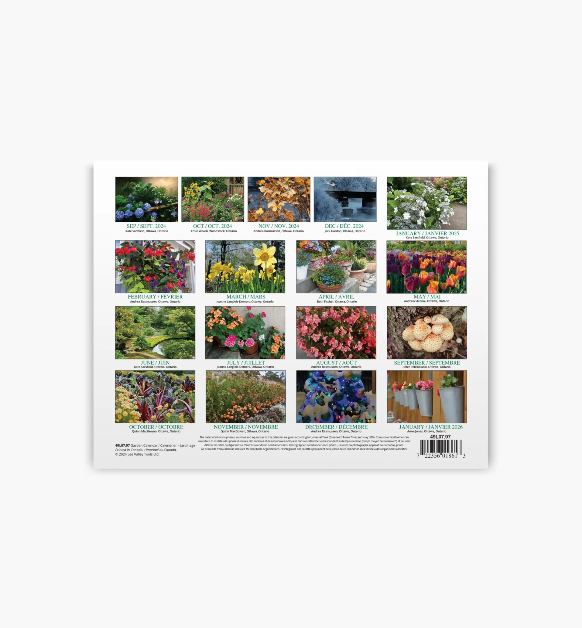 Lee Valley 16-Month Gardening Calendar