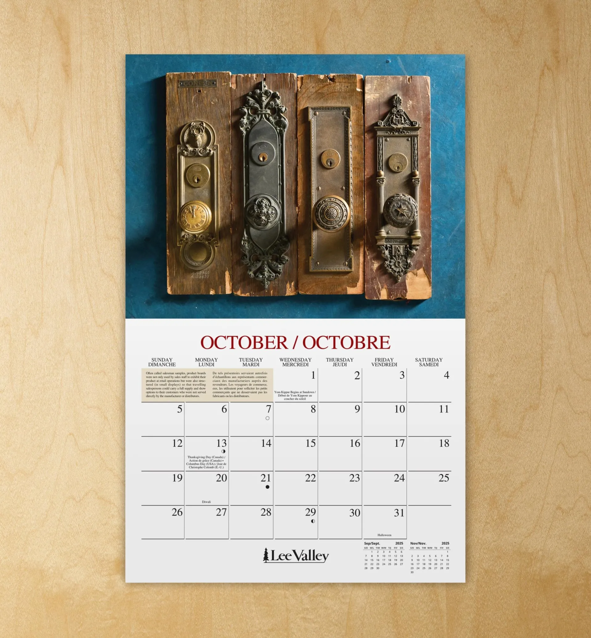 Lee Valley 16-Month Woodworking Calendar
