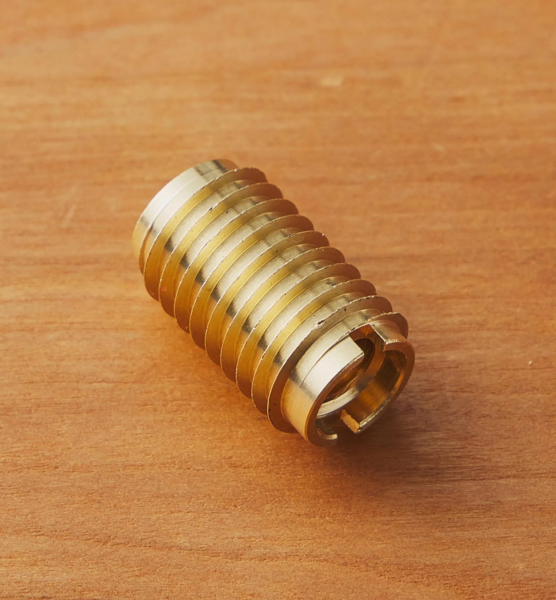 Lee Valley Long 3/8-16 Brass Knife-Edge Insert Nut